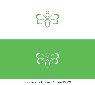 Butterflies logo design eps format