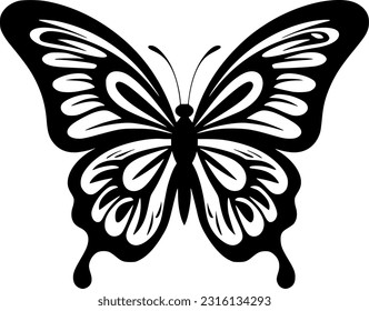 Butterflies - Minimalist and Flat Logo - Vector illustration