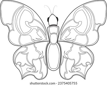 Butterflies - Minimalist and Flat Logo - Vector illustration-coloring pictures of butterflies. tattoos