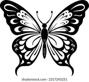 Butterflies | Minimalist and Simple Silhouette - Vector illustration