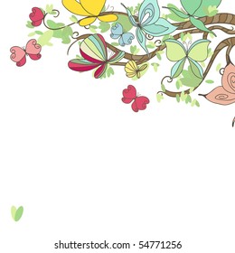 butterflies on branch