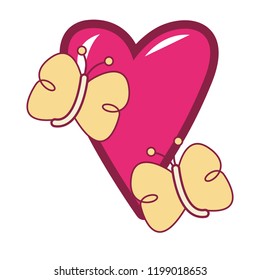 Butterflies on heart