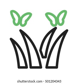 Butterflies over Plants