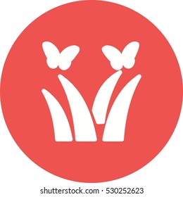 Butterflies over Plants