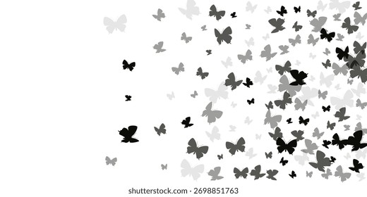 Butterflies over white background vector design.