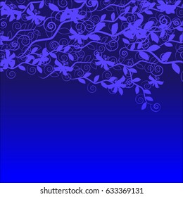 Butterflies with plants isolated on background. vector illustration