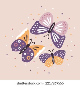 butterflies print beautiful and unique illustrations