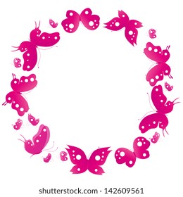 butterflies round design