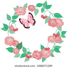 Schmetterlinge mit rundem Textfeld