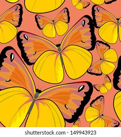 Butterflies - seamless background