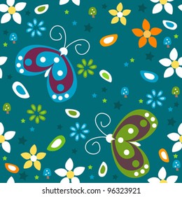 butterflies seamless background