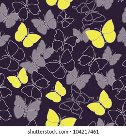 butterflies seamless pattern