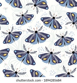 Patrón impecable de mariposas, decoración moderna