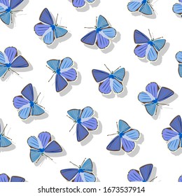 Butterflies seamless pattern. eps10 vector stock illustration