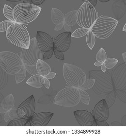 Butterflies seamless pattern. Nature repeated ornament for textile, clothes, wrapping paper.