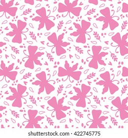 butterflies seamless pattern. vector seamless pattern with cute butterflies for wallpapers, scrapbooking, web page backgrounds