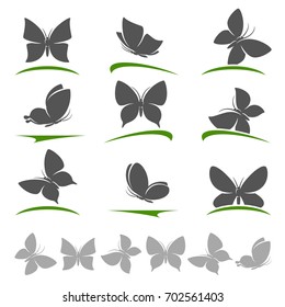 Butterflies set. Vector