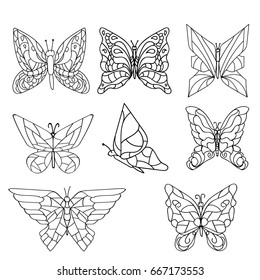 Butterflies set for your design vector eps 10