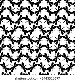 Vector de geometría de silueta de mariposas sin patrón de fondo para textil, tela, papel pintado, scrapbook. Insectos con alas dibujando para el diseño de la superficie en color pastel.