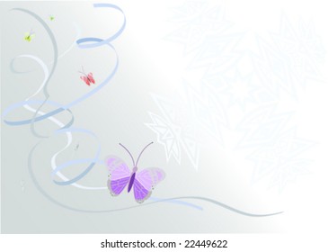 butterflies in snow