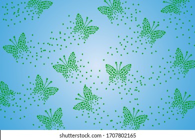 butterflies soaring in the sky