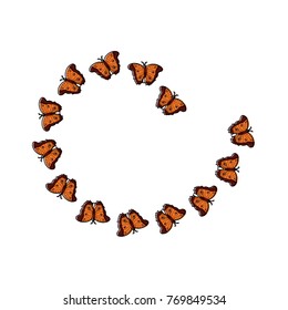 butterflies spiral insect bug icon image 