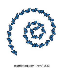 butterflies spiral insect bug icon image 