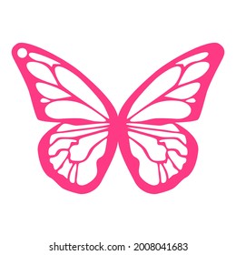 Butterflies spring silhouettes. Earrings cut files templates on white background