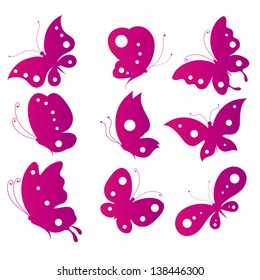 butterflies summer design vector