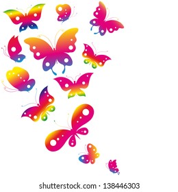 butterflies summer design vector