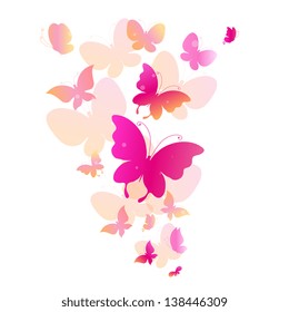 butterflies summer design vector