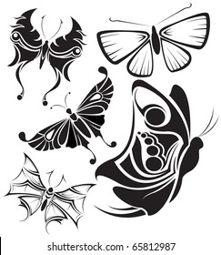 Butterflies tribal set 2