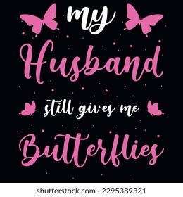 Butterflies typography tshirt design vector design 