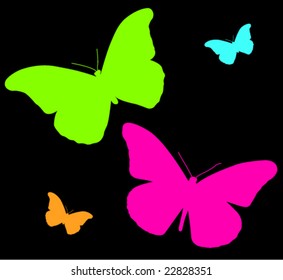 butterflies - vector