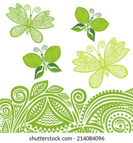 Butterflies vector illustration