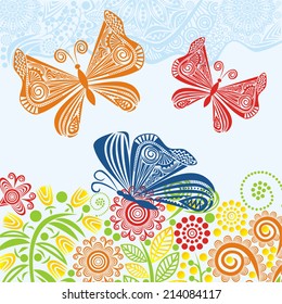 Butterflies vector illustration