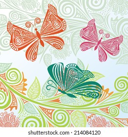 Butterflies vector illustration