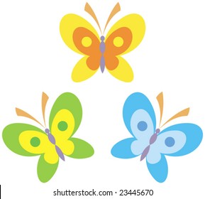 Butterflies vector illustration