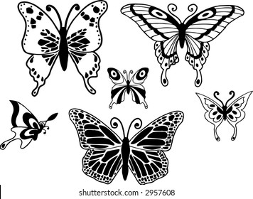 Ilustración de vectores de mariposas