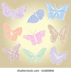 Butterflies - vector illustration