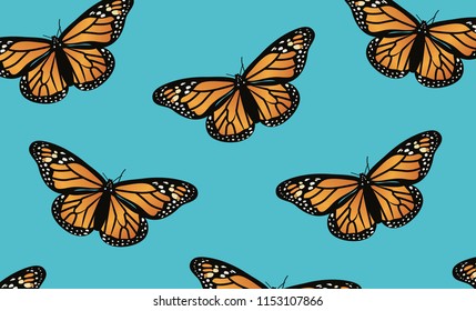 Butterflies Vector Illustration, Background