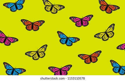 Butterflies Vector Illustration, Background