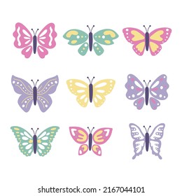 Butterflies vector image for web design and print