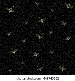 Butterflies - vector pattern. Seamless background. Use printed materials, signs, posters, postcards, packaging.