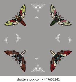 Butterflies - vector pattern.  Use printed materials, signs, posters, postcards, packaging.