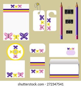 Butterflies vector templates for corporate, brand identity