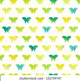 Butterflies. Vector watercolor background.