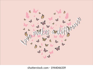 mariposas con diseño y mensaje cardíaco