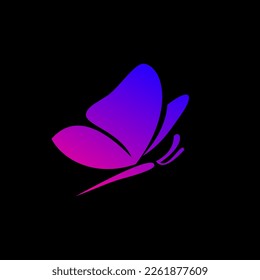 diseño vectorial del logotipo del icono de mariposa 2