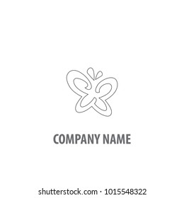 Butterfly Abstract Design Logo
